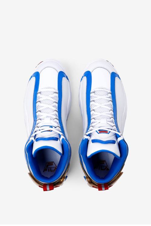 2 Zapatillas Fila Grant Hill Hombre Blancas Azules | Fila465FE