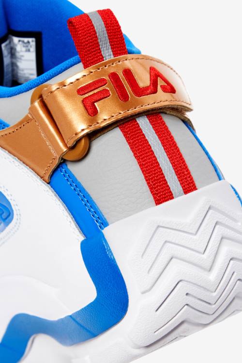 2 Zapatillas Fila Grant Hill Hombre Blancas Azules | Fila465FE