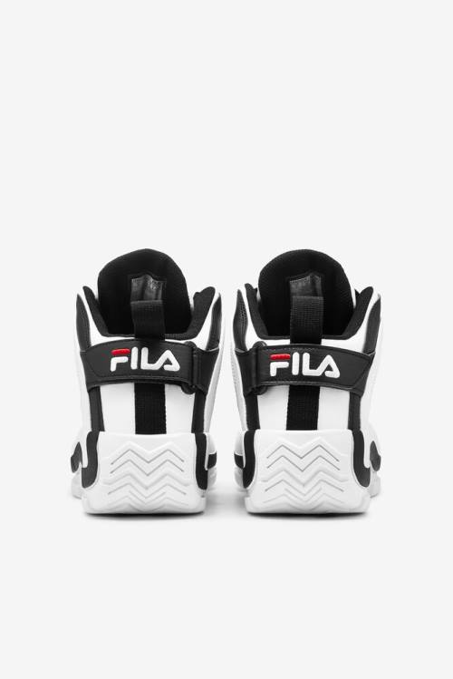 2 Zapatillas Fila Grant Hill Hombre Blancas Negras Rojas | Fila509ZD