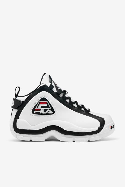 2 Zapatillas Fila Grant Hill Hombre Blancas Negras Rojas | Fila509ZD