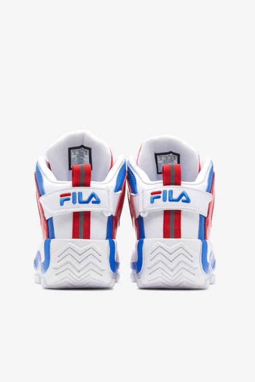 2 Zapatillas Fila Grant Hill Hombre Blancas Rojas Azules | Fila951SD