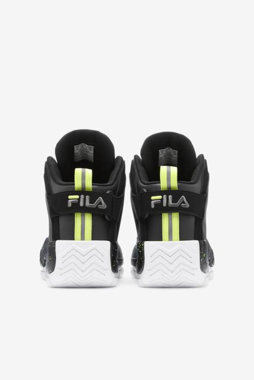 2 Zapatillas Fila Grant Hill Hombre Negras Verde Claro | Fila163GS