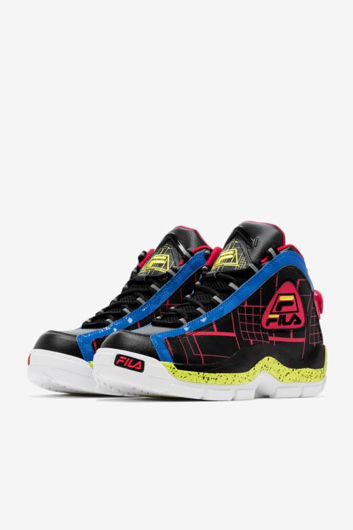 2 Zapatillas Fila Grant Hill Hombre Negras Azules Rojas | Fila950SQ