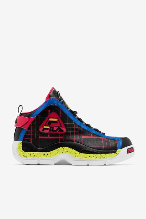 2 Zapatillas Fila Grant Hill Hombre Negras Azules Rojas | Fila950SQ