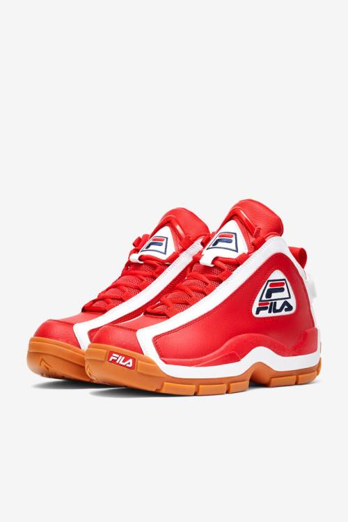 2 Zapatillas Fila Grant Hill Hombre Rojas Blancas | Fila208NA