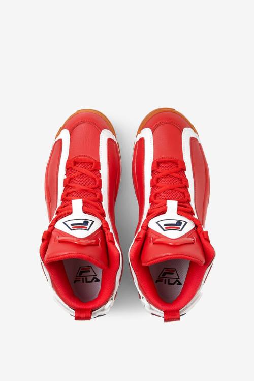 2 Zapatillas Fila Grant Hill Hombre Rojas Blancas | Fila208NA