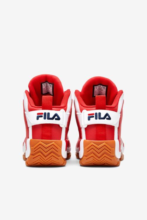 2 Zapatillas Fila Grant Hill Hombre Rojas Blancas | Fila208NA