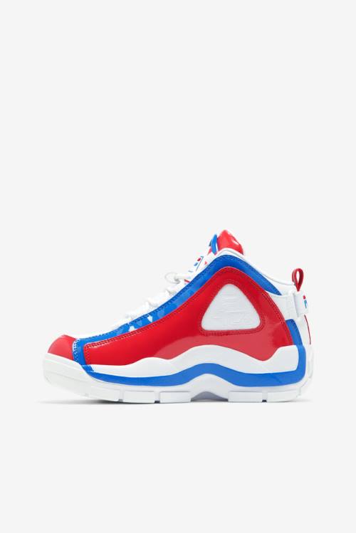 2 Zapatillas Fila Grant Hill Mujer Blancas Rojas Azules | Fila789TQ