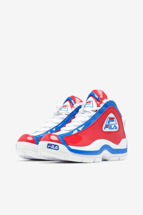 2 Zapatillas Fila Grant Hill Mujer Blancas Rojas Azules | Fila789TQ