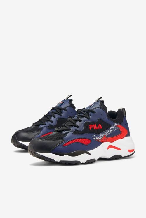 2 Zapatillas Fila Ray Tracer Hombre Negras Blancas Azules | Fila807UF