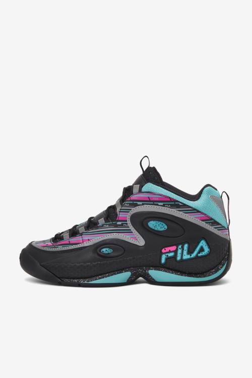 3 Zapatillas Fila Grant Hill Hombre Negras Rosas | Fila517WI