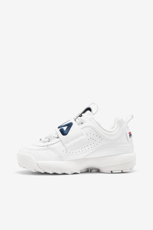 Applique Zapatillas Fila Disruptor 2 Mujer Blancas Azul Marino Rojas | Fila965TM