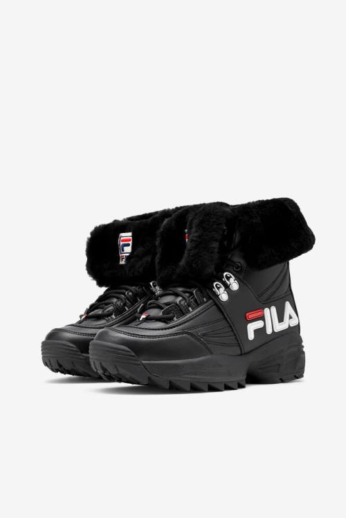 Botas Fila Disruptor Mujer Negras Blancas Rojas | Fila486FE