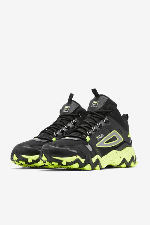 Botas Fila Oakmont Tr Mid Hombre Negras Amarillo | Fila962HI