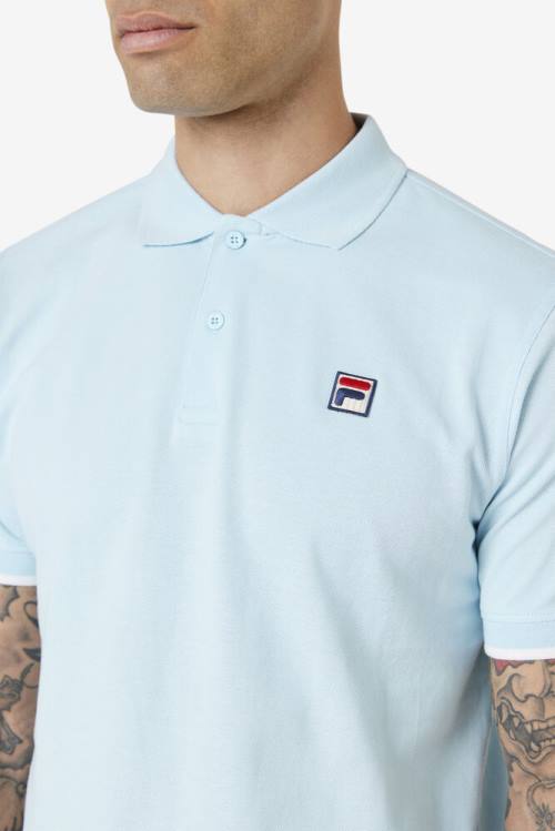 Camisa Polo Fila Custom Hombre Azules | Fila873RV