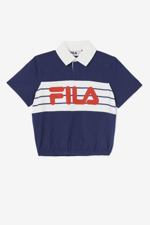 Camisa Polo Fila Dakota Mujer Azul Marino | Fila821KC