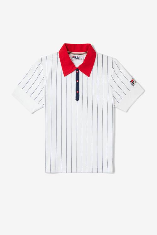 Camisa Polo Fila Lacy Premium Mujer Blancas Rojas Azul Marino | Fila863SR