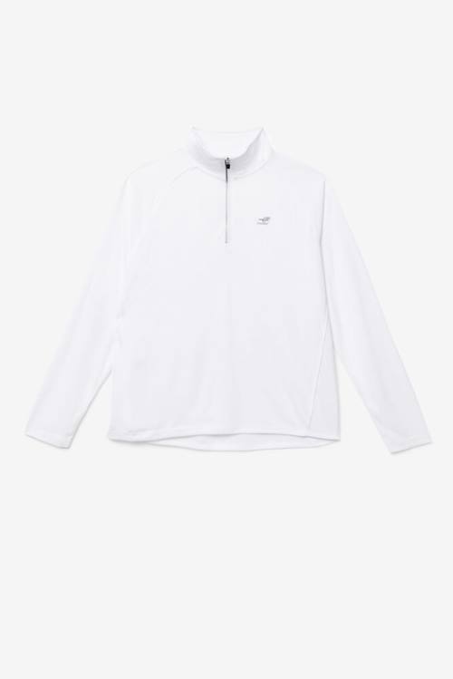 Camisa Polo Fila Pickleball 1/4 Zip Hombre Blancas | Fila053PW