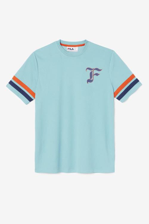 Camiseta Fila Adelaide Jersey Mujer Azules Claro Azul Marino | Fila503TH