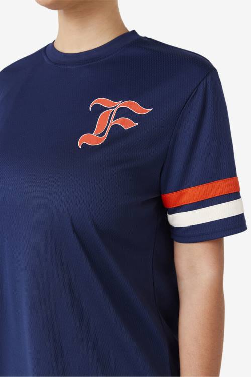 Camiseta Fila Adelaide Jersey Mujer Azul Marino | Fila549VA