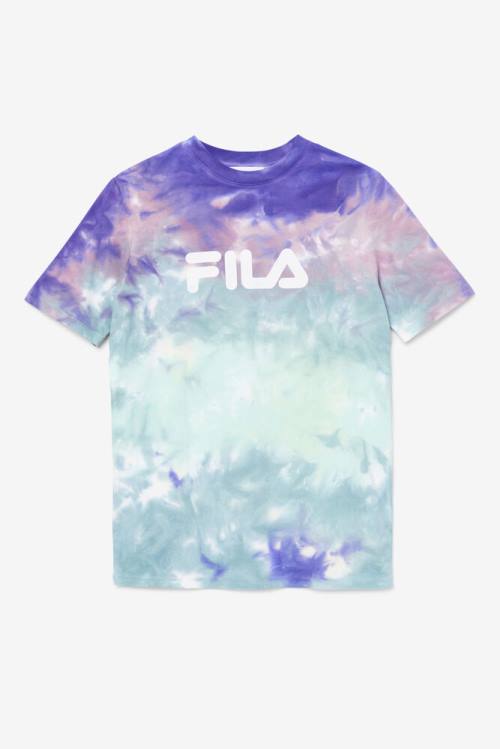 Camiseta Fila Alivia Tie Dye Tee Mujer Azules | Fila648FZ