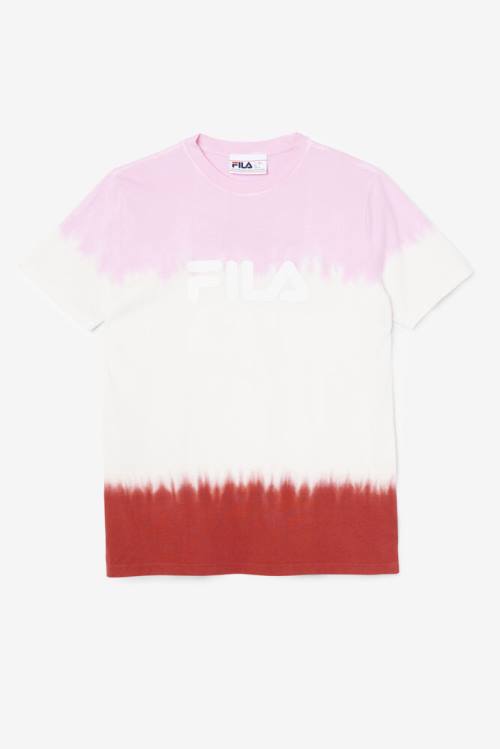 Camiseta Fila Alivia Tie Dye Tee Mujer Blancas Rojas | Fila037ET