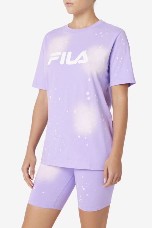 Camiseta Fila Alivia Tie Dye Tee Mujer Moradas | Fila617RX