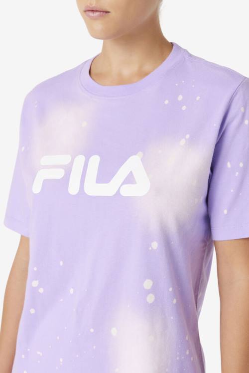 Camiseta Fila Alivia Tie Dye Tee Mujer Moradas | Fila617RX