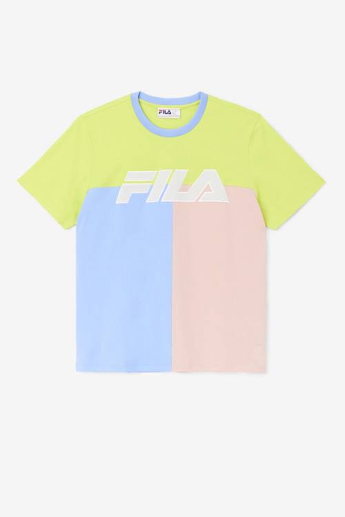 Camiseta Fila Anvit Crew Hombre Coral | Fila569RP