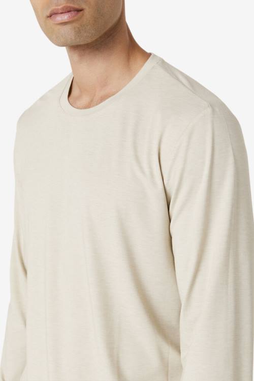 Camiseta Fila Commuter Long Sleeve Tee Hombre Blancas | Fila571DV