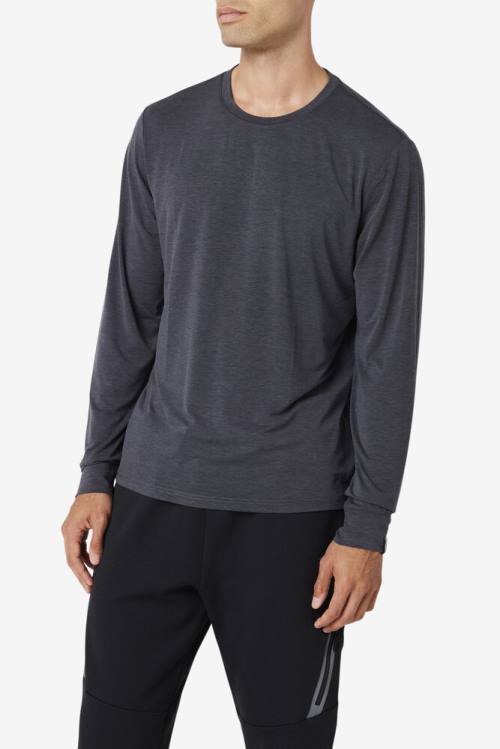 Camiseta Fila Commuter Long Sleeve Tee Hombre Negras | Fila643SB