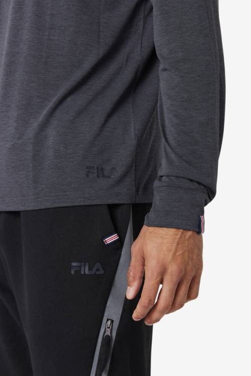 Camiseta Fila Commuter Long Sleeve Tee Hombre Negras | Fila643SB