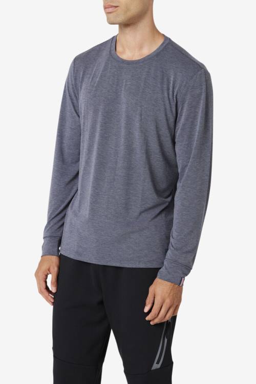 Camiseta Fila Commuter Long Sleeve Tee Hombre Gris | Fila682OY