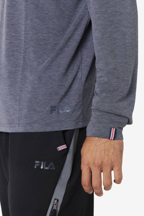 Camiseta Fila Commuter Long Sleeve Tee Hombre Gris | Fila682OY