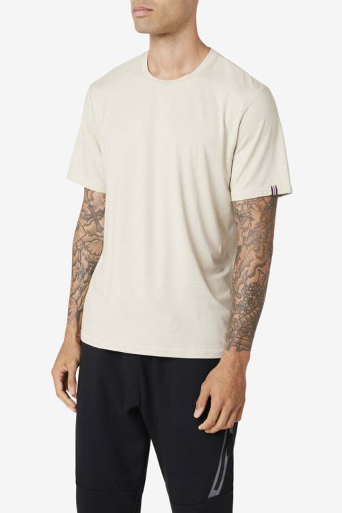 Camiseta Fila Commuter Tee Hombre Blancas | Fila694KA