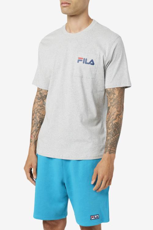 Camiseta Fila Curtis Pocket Tee Hombre Gris Claro | Fila726RK