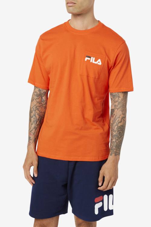 Camiseta Fila Curtis Pocket Tee Hombre Negras | Fila953RU