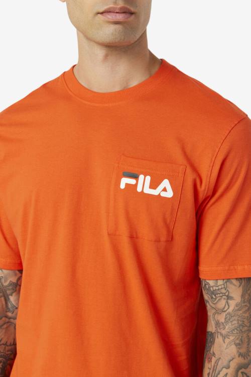 Camiseta Fila Curtis Pocket Tee Hombre Negras | Fila953RU