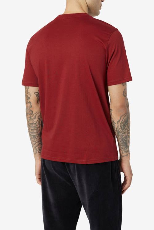 Camiseta Fila Curtis Pocket Tee Hombre Rojas | Fila564XZ