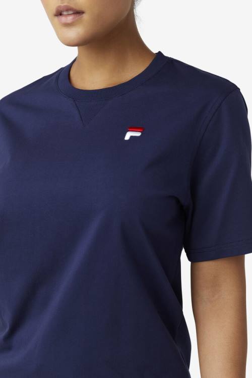 Camiseta Fila Derion Tee Hombre Azul Marino | Fila539XT