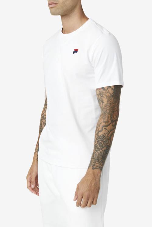 Camiseta Fila Derion Tee Hombre Blancas | Fila297OV