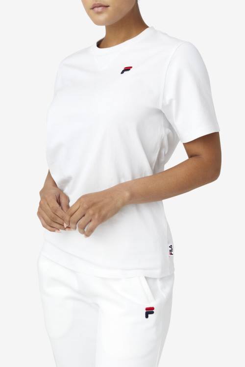 Camiseta Fila Derion Tee Hombre Blancas | Fila297OV