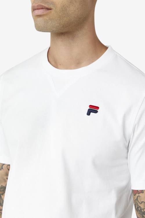 Camiseta Fila Derion Tee Hombre Blancas | Fila297OV