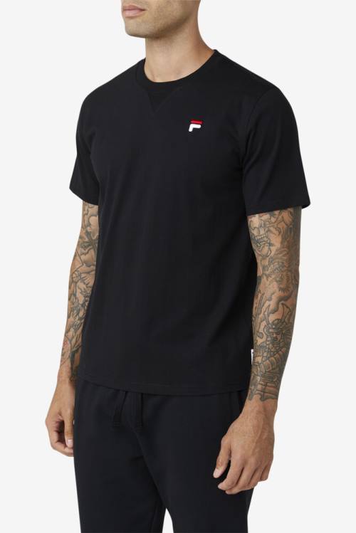 Camiseta Fila Derion Tee Hombre Negras | Fila309HK