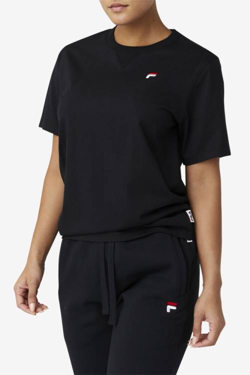 Camiseta Fila Derion Tee Hombre Negras | Fila496IF