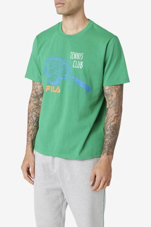 Camiseta Fila Derzan Tee Hombre Verde | Fila203JP