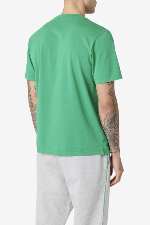 Camiseta Fila Derzan Tee Hombre Verde | Fila203JP