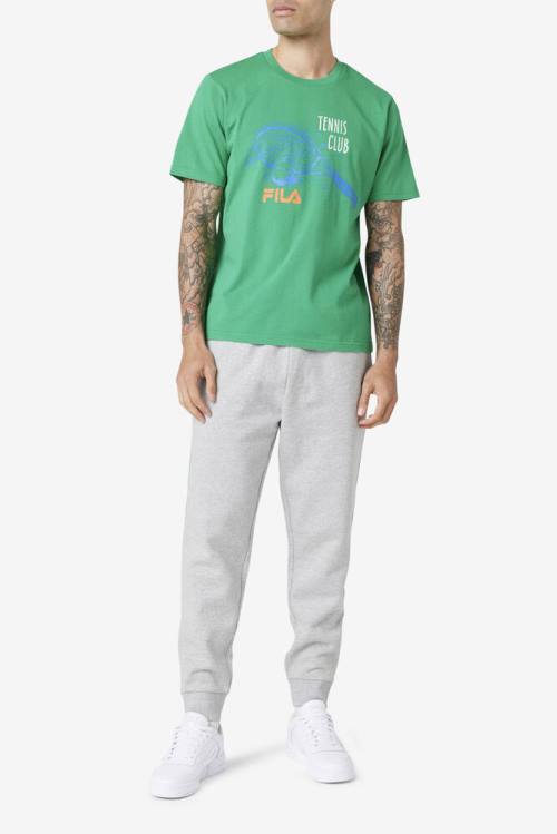 Camiseta Fila Derzan Tee Hombre Verde | Fila203JP