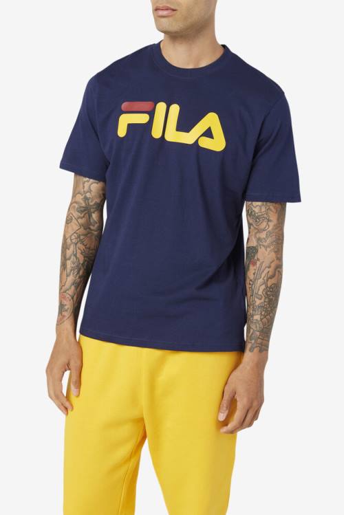 Camiseta Fila Eagle Tee Hombre Azul Marino | Fila183VR