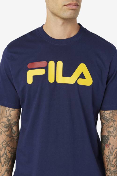 Camiseta Fila Eagle Tee Hombre Azul Marino | Fila183VR